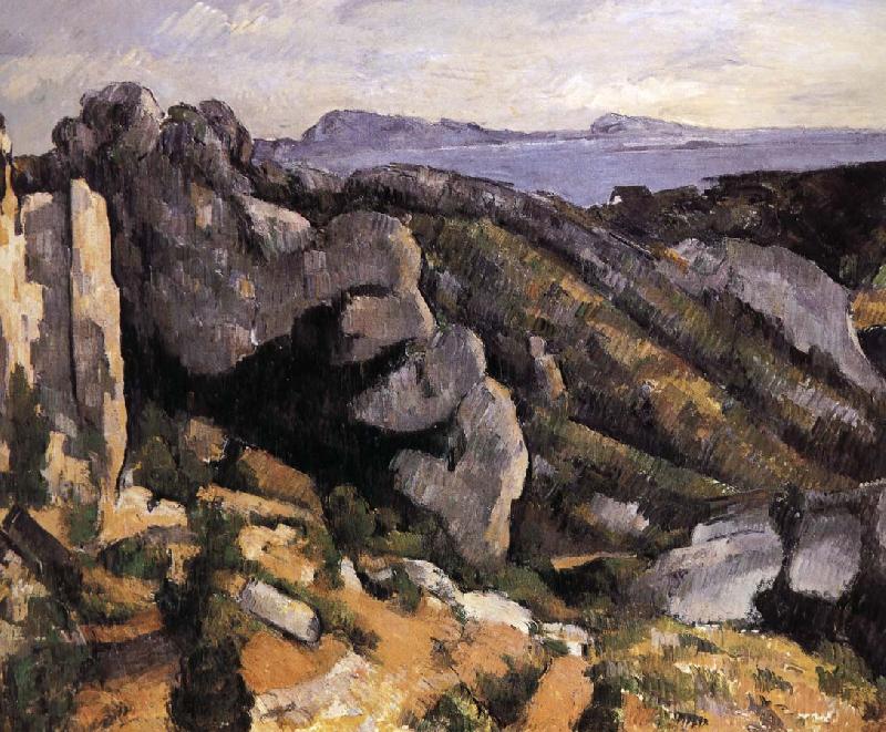 Paul Cezanne rock France oil painting art